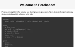 Perchance logo
